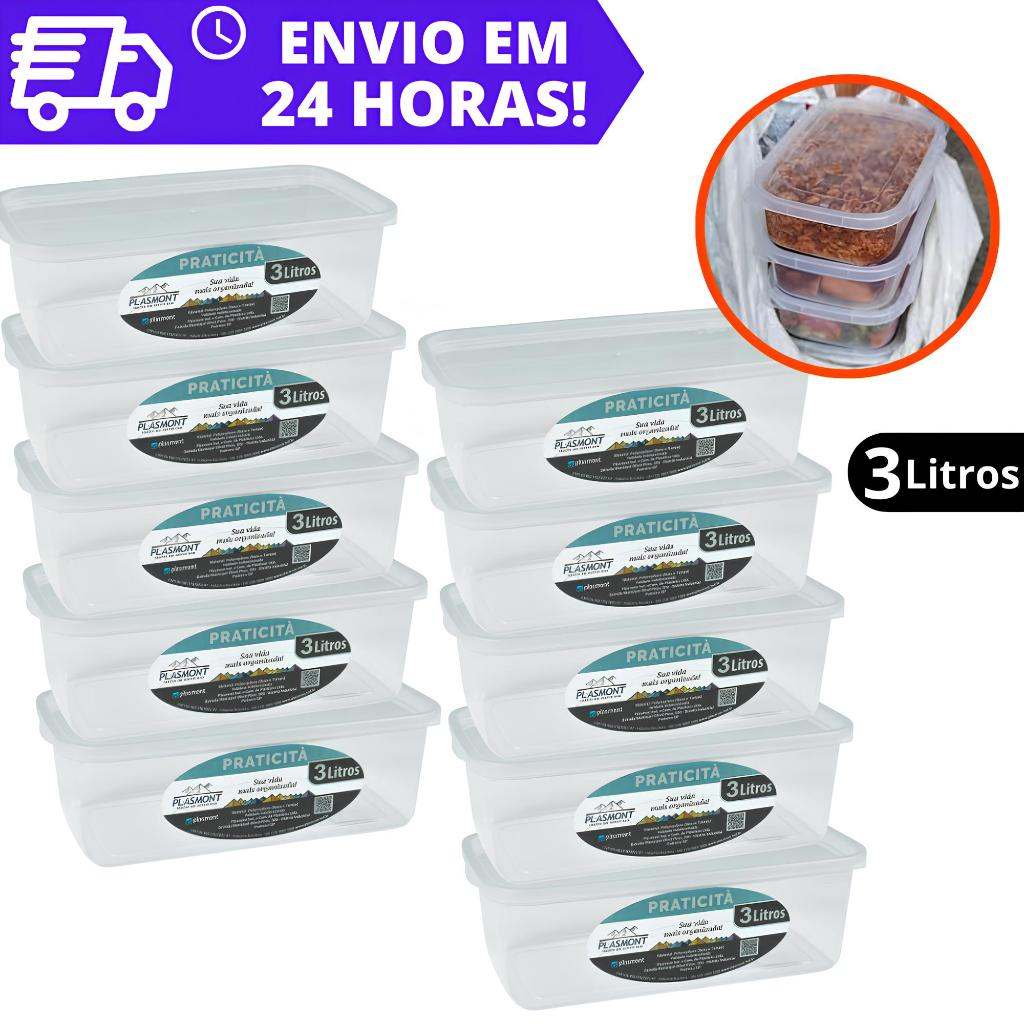Potes Presídio 3L: Kit 10 Reforçados e Seguros
