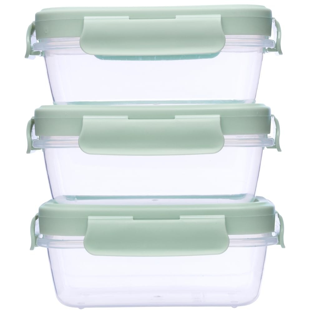 Kit 3 Potinhos Verde Buba - Armazenamento Prático e Seguro para Bebês