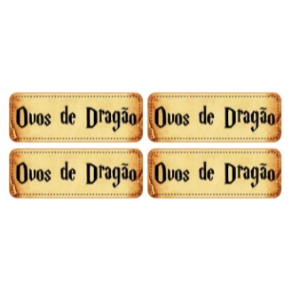 15 Rótulos Adesivos para Huevitos Ovos de Dragão Harry Potter