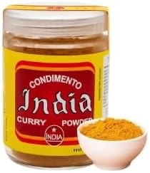 Condimento Curry Powder em Pó Vidro 57G Índia