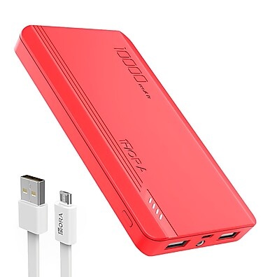 Power Bank 10000mAh: Carga Rápida em 1h!