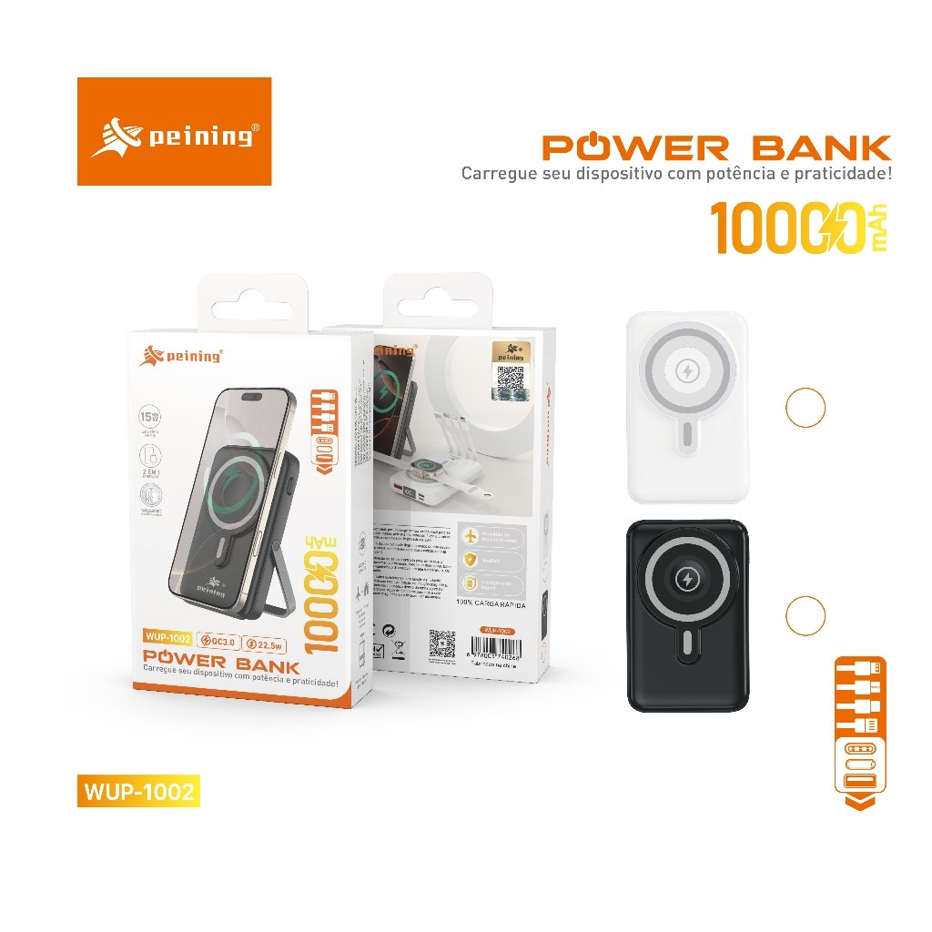 Power Bank 10000mAh: Energia Extra Portátil