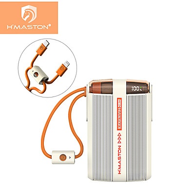Power Bank 10000mAh H'maston: Carga Rápida + Cabo!