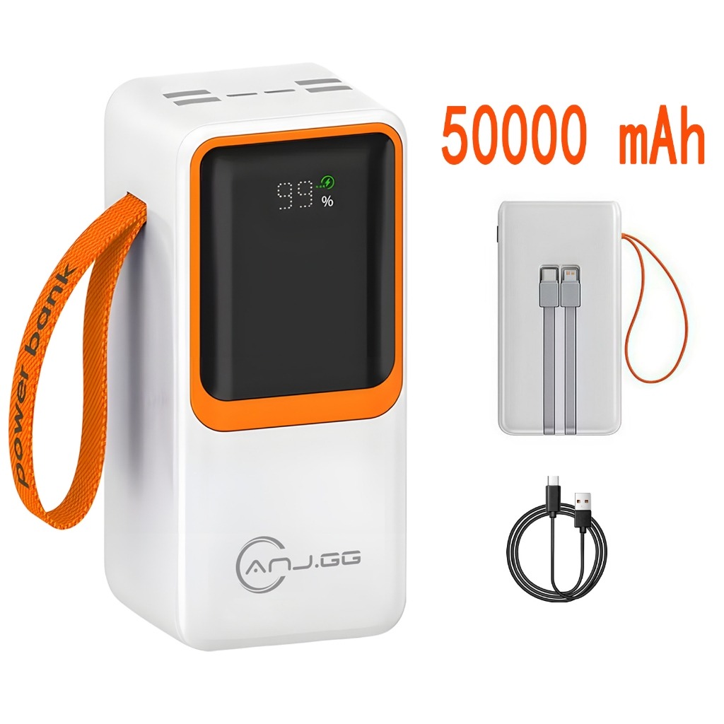 Power Bank 50000mAh Turbo 22.5W PD: Carregamento Rápido e Portátil