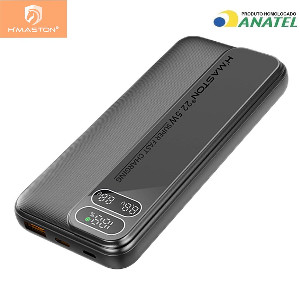 Power Bank H'maston YD51 10000mAh: Carregamento Rápido 22.5W e Portabilidade Total