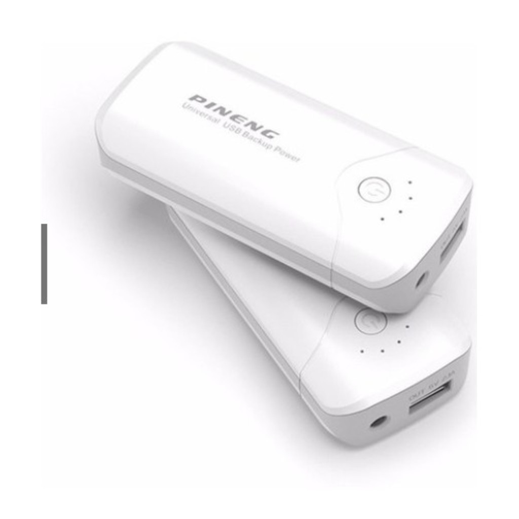 Power Bank Pineng 5000mAh: Portabilidade e Potência em Branco