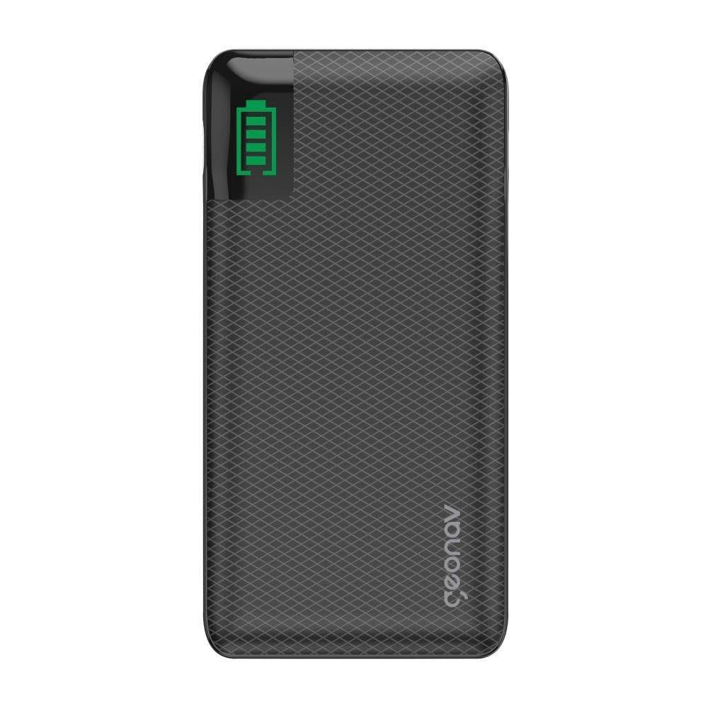 Power Bank Geonav 10.000mAh: Carregador Portátil Universal com 3 Portas USB-C e LED Indicador