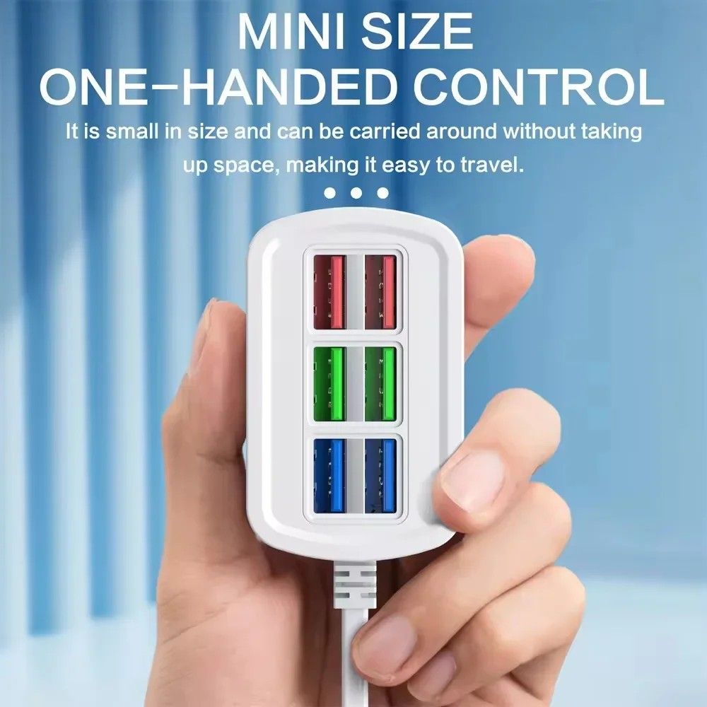 Power Strip USB: Carregador Rápido 6 Portas