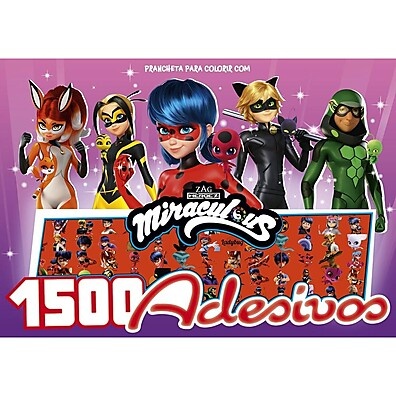 Prancheta Ladybug: 1500 Adesivos e Diversão!