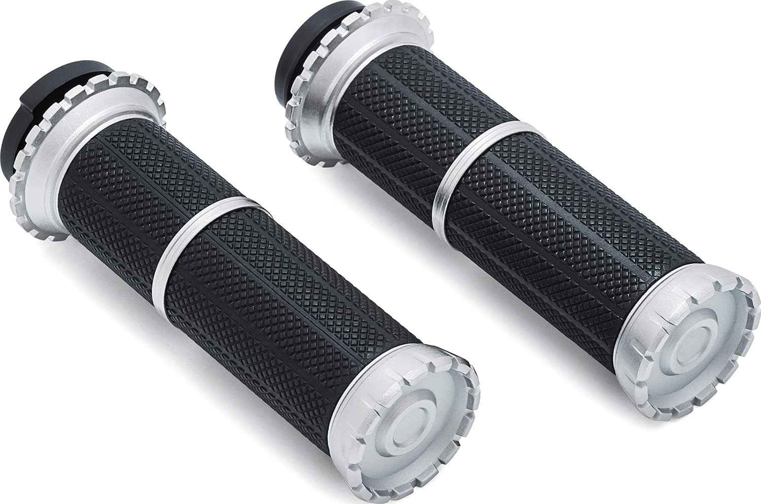 Manoplas Kuryakyn Riot para Harley-Davidson 2008-19: Controle Eletrônico do Acelerador em Prata