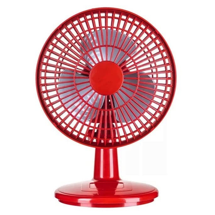 Ventilador Mini Turbo 20cm Vermelho Prata 127V - Potência e Estilo para Qualquer Ambiente