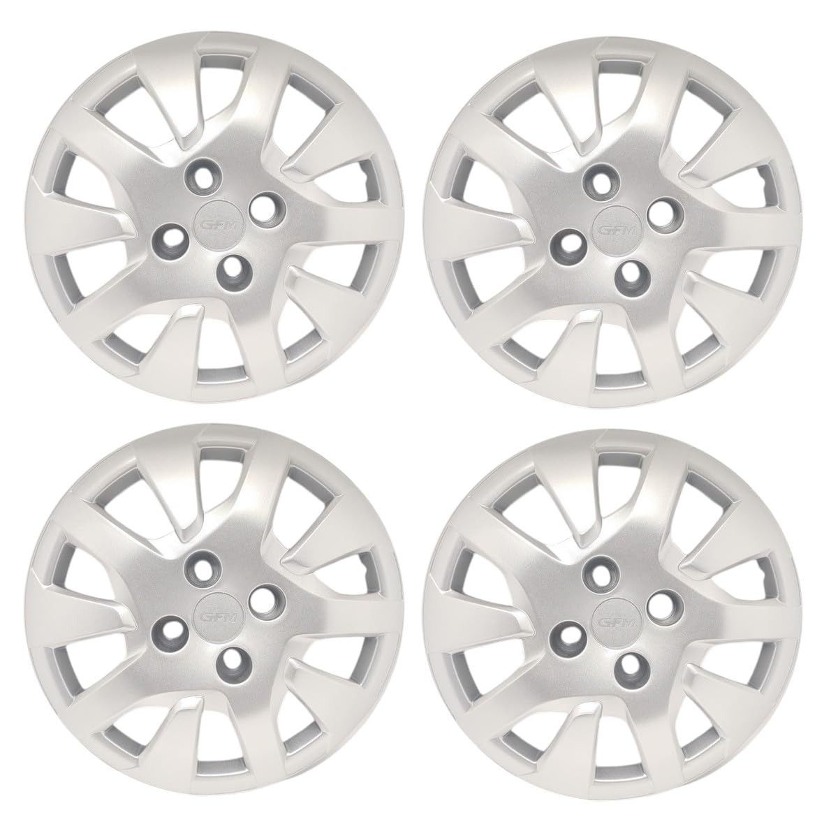 Kit 4 Calotas Prata Aro 14 Para Ford Ka Hatch Sedan Plus 2019 2020 - Design Moderno