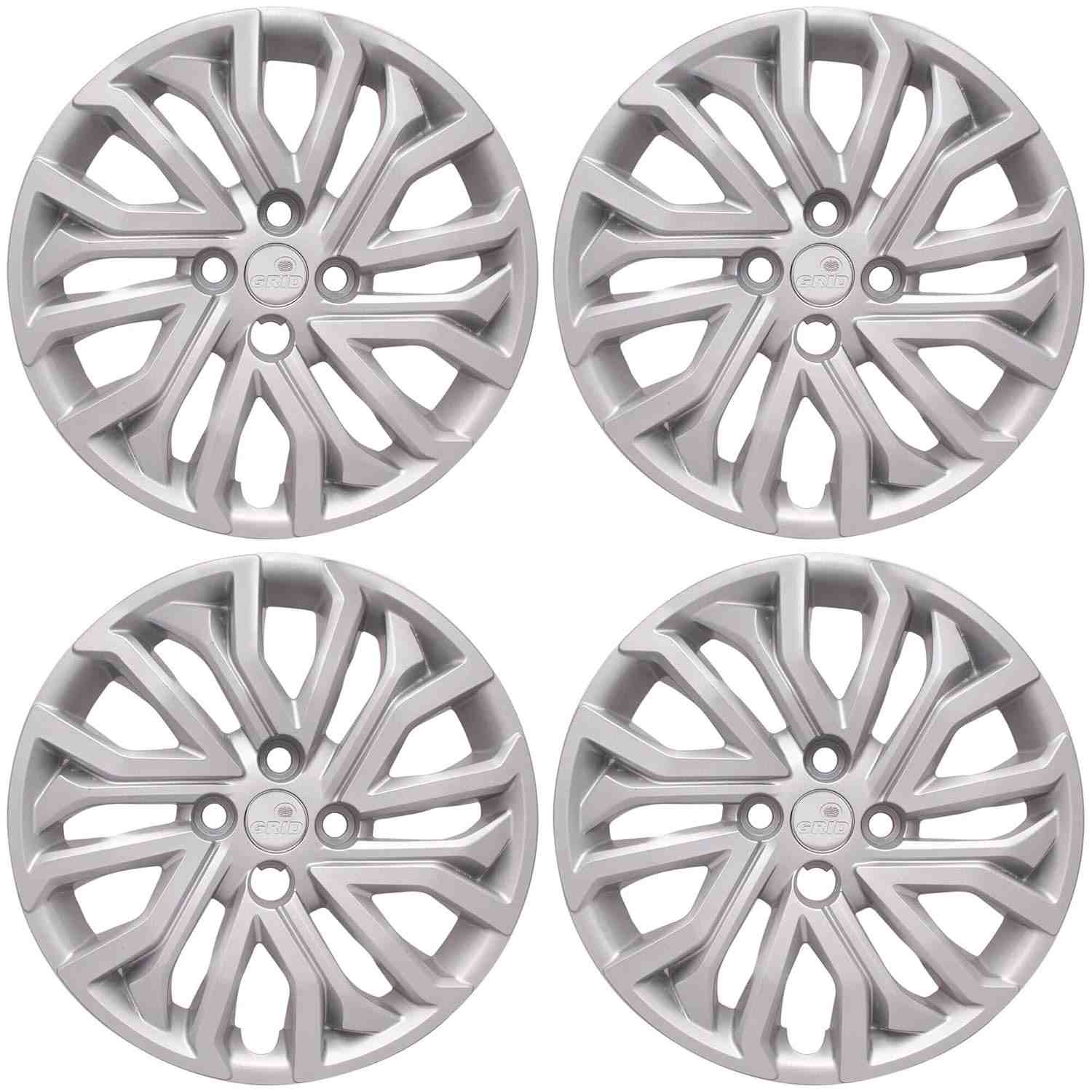 Calota Prata Aro 15" Grid para Fiat Argo/Cronos 2022 - Jogo com 4 Unidades