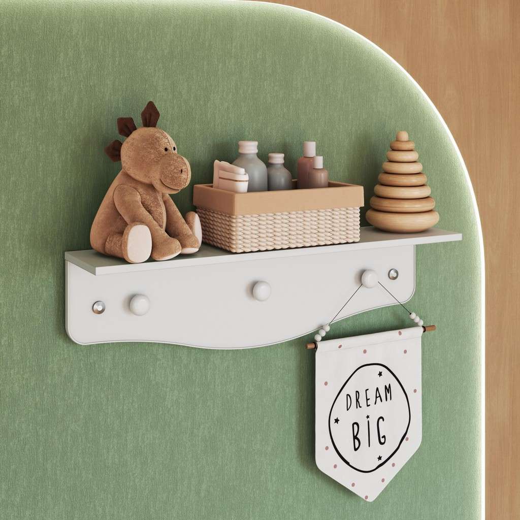 Prateleira Infantil com Cabideiro: Decore e Organize!