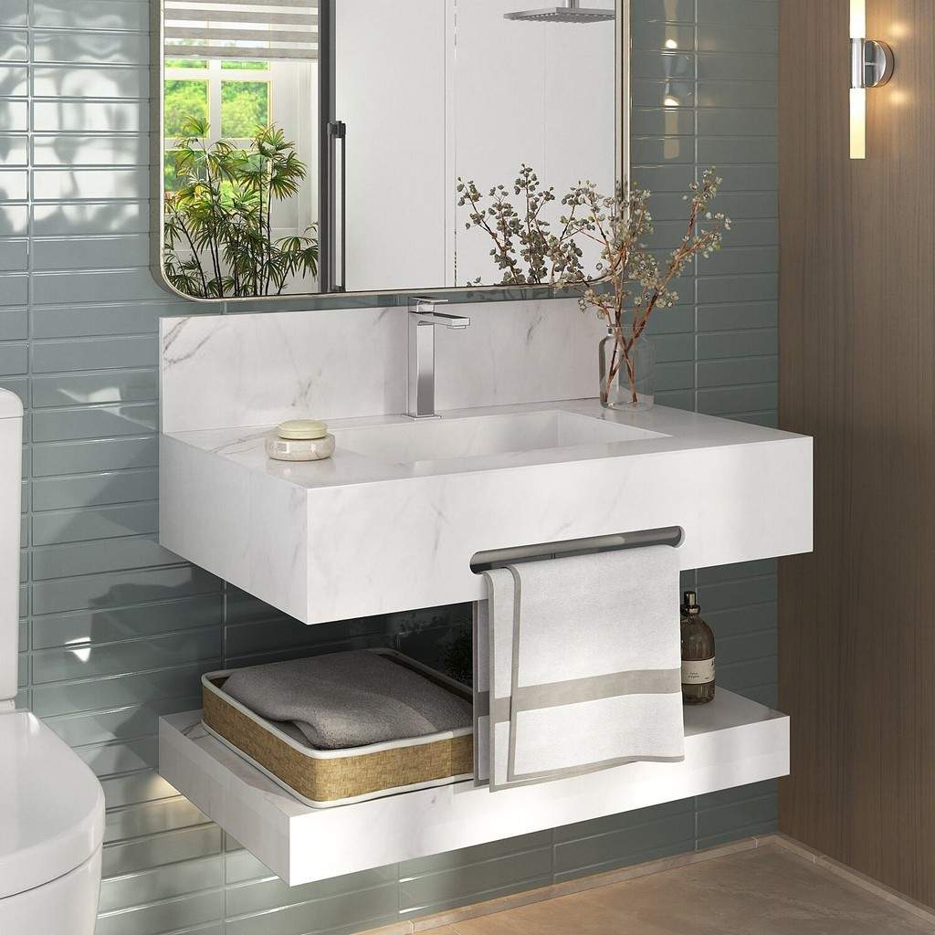 Prateleira Porcelanato Banheiro Ripy 70: Elegância!