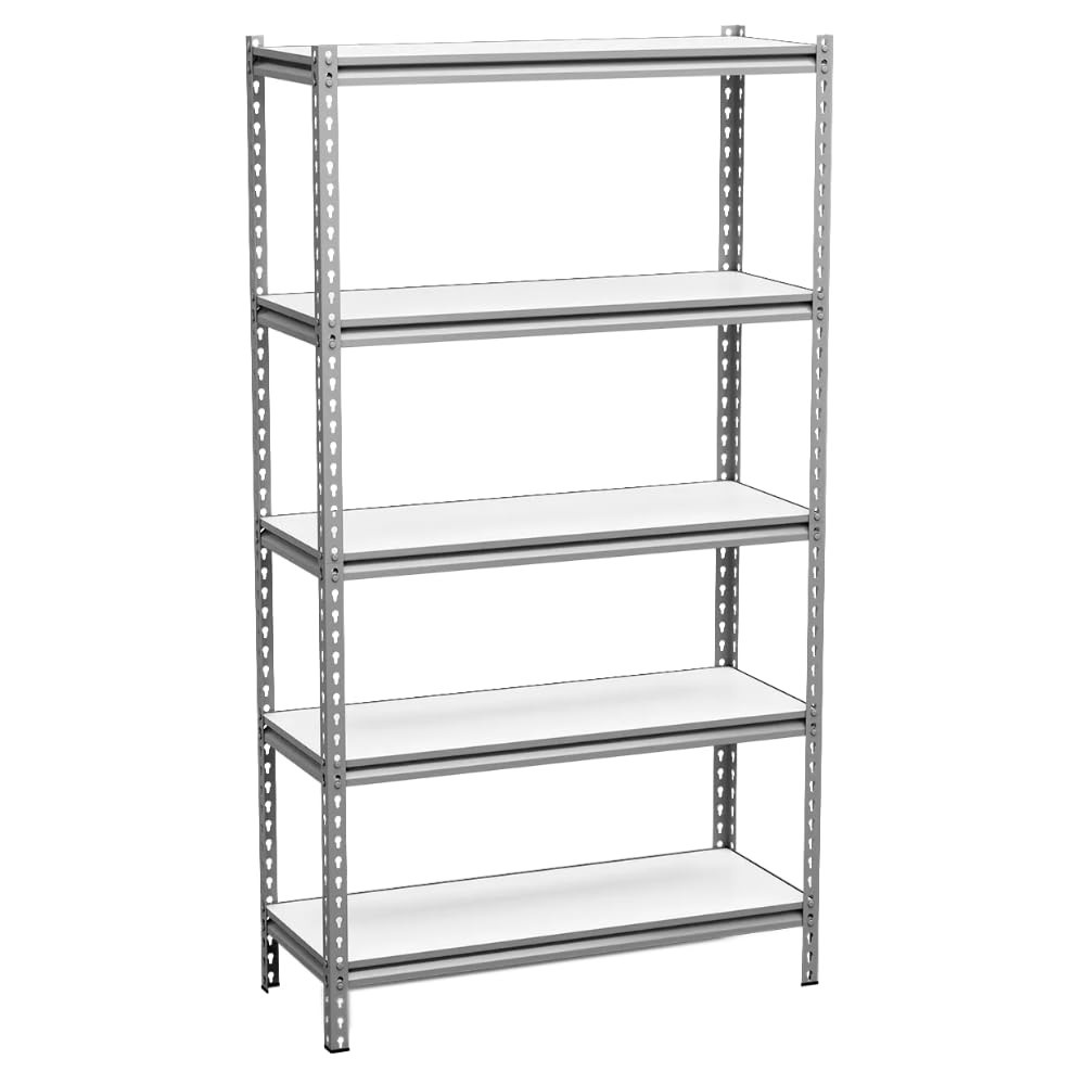 Estante de Aço 5 Prateleiras Reforçada - Ideal para Lojas, Estoque e Almoxarifado | Fácil Montagem, 30Kg por Prateleira