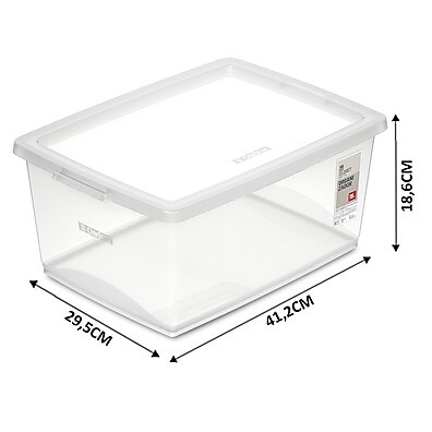 Kit 3 Caixas Organizadoras 15L Cristal: Design Moderno e Prática