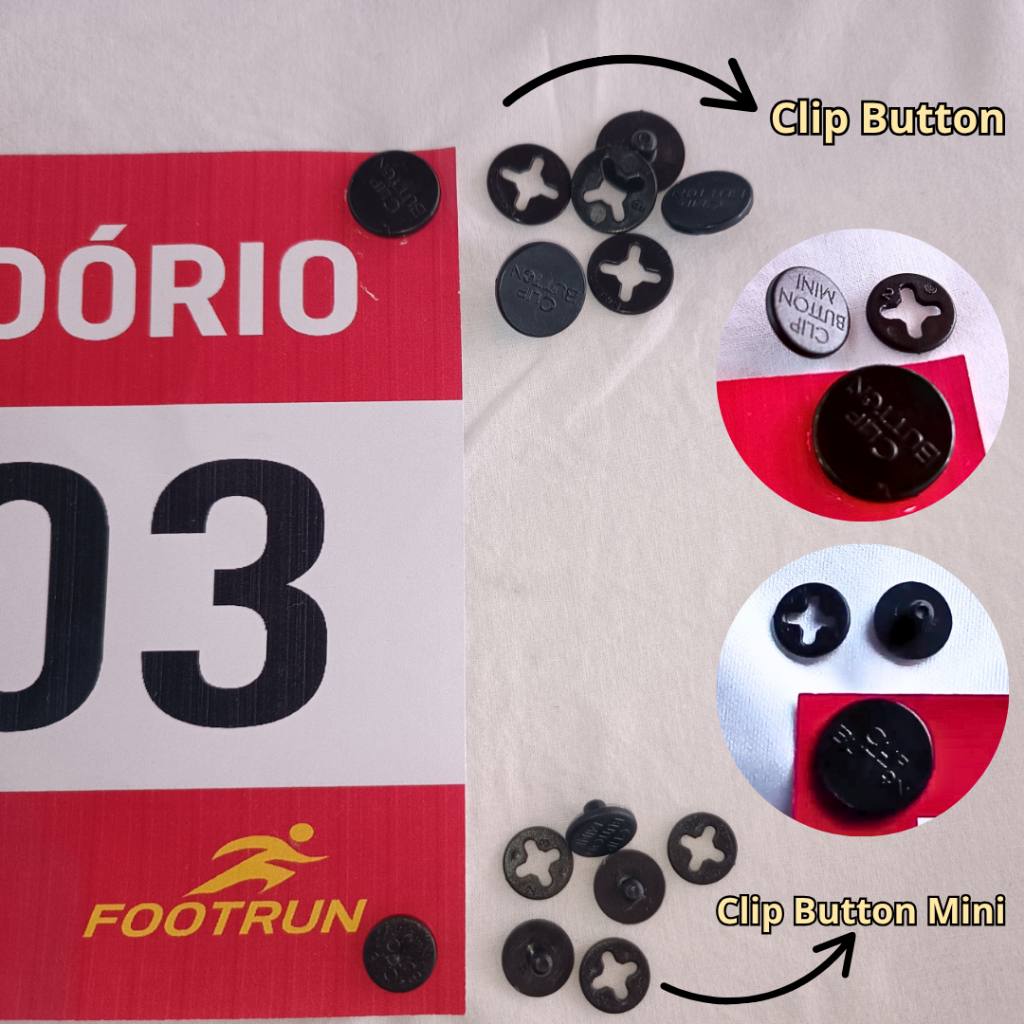 Clip Button para Corrida: Fixação Segura e Prática