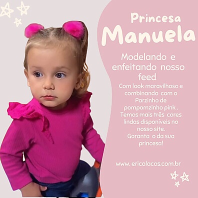 Presilha para Bebê com Mini Pompom – 2 Peças Fofas e Práticas