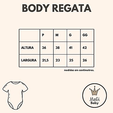 Kit com 5 Body Regata Liso MaGi Baby – Conforto e Praticidade