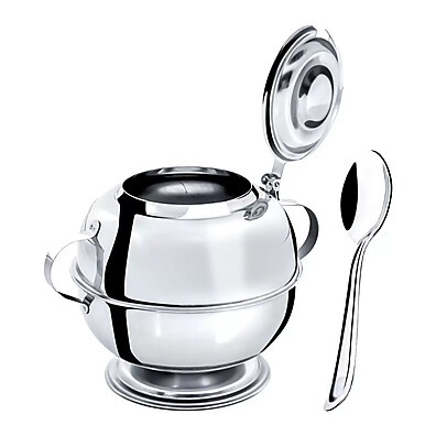Açucareiro Inox 500g com Colher – Elegância e Praticidade