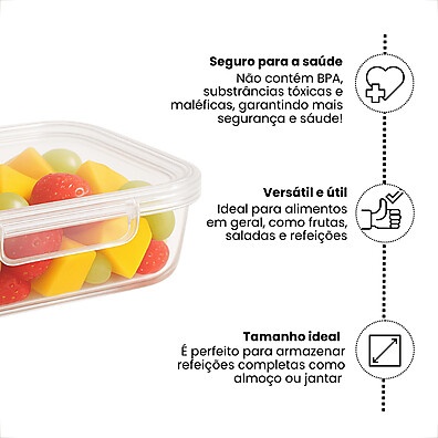 Pote Hermético 500ml: Frescor e Praticidade!