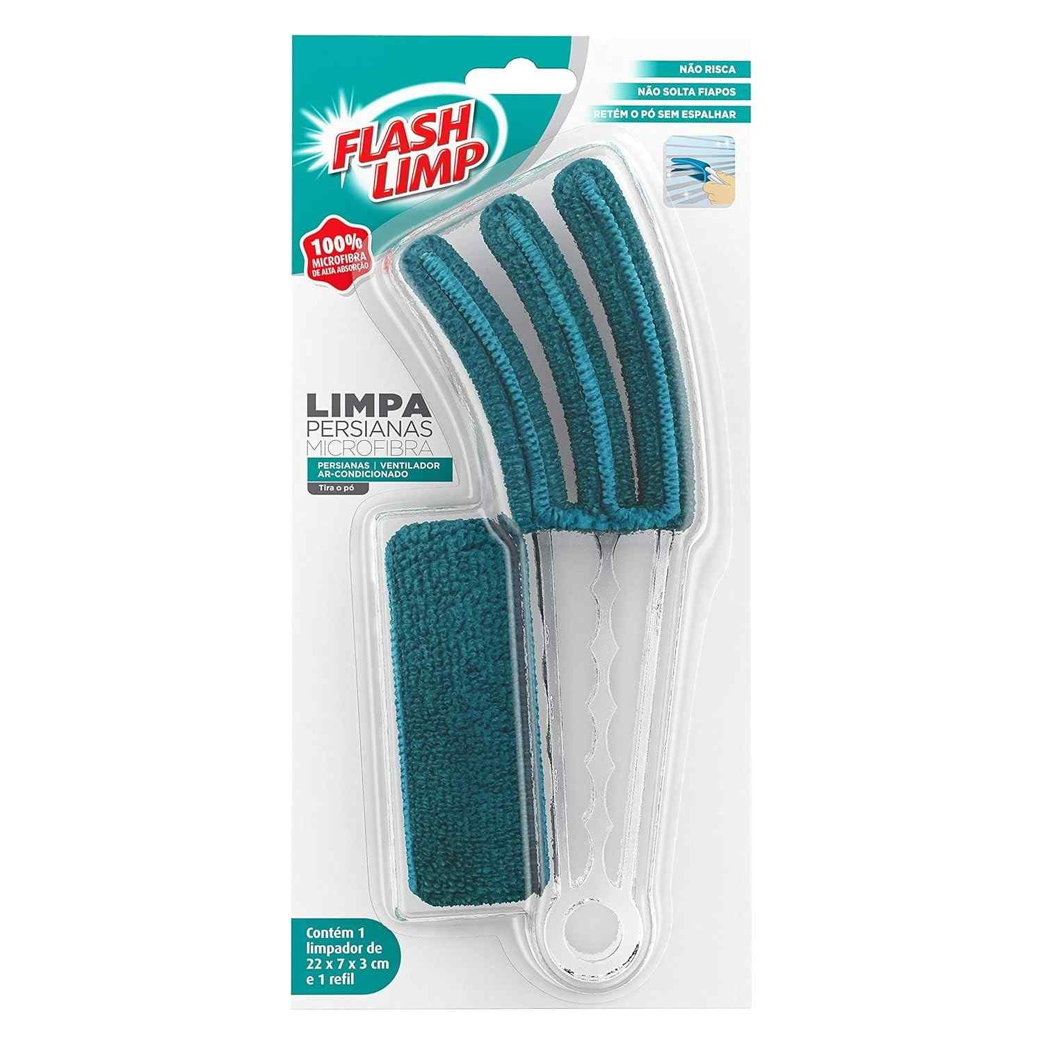 Limpa Persianas Microfibra Flash Limp FLP6674 - Praticidade e Higiene em um Só Produto