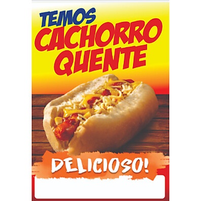 Banner Pronto para Cachorro Quente - Alta Qualidade e Prático