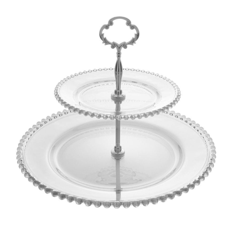 Prato Duplo de Cristal Wolff Pearl: Elegância!