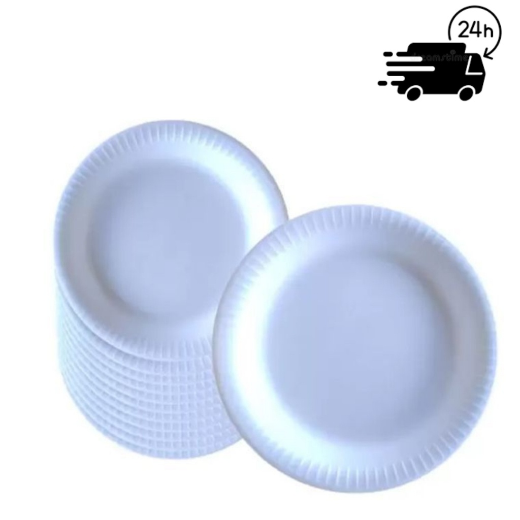 Prato Isopor Spuma Pack 23cm - 200 Unidades