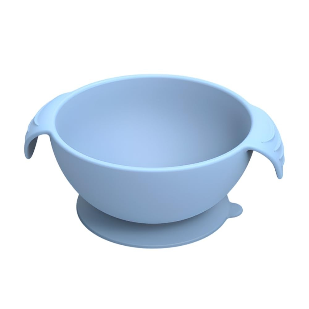 Tigela de Silicone com Ventosa para Criança - Prato Anti-Derramamento, Livre de BPA, Ideal para BLW e Primeiras Papinhas
