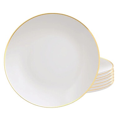 Pratos Fundos Dourados Anna: Elegância à Mesa!