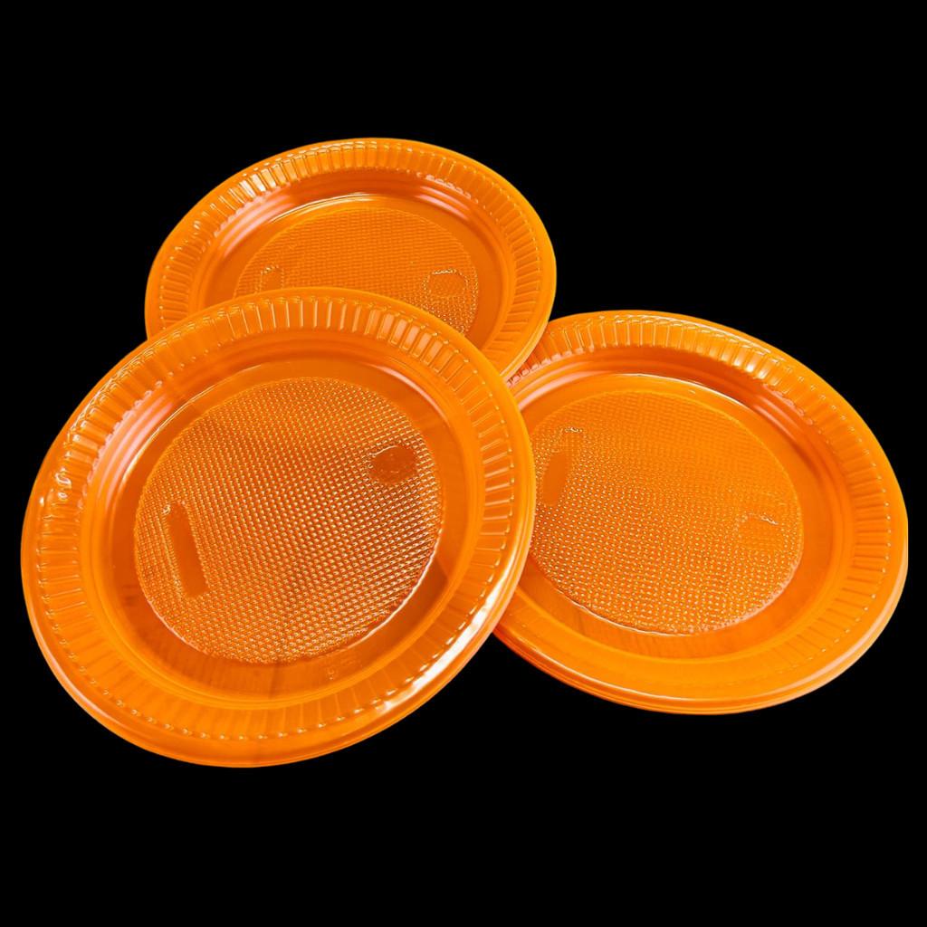 Pratos Neon Laranja: Festa Vibrante!