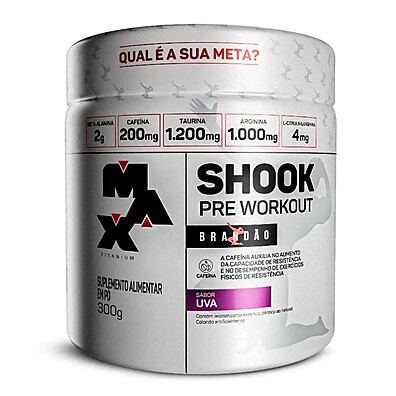 Pré-Treino Shook Rafael Brandão 300g Max Titanium Uva