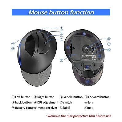 Mouse Vertical Ergonômico RGB: Conforto e Precisão