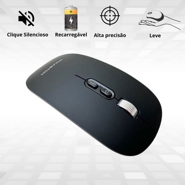 Mouse Sem Fio Recarregável: Liberdade e Precisão!