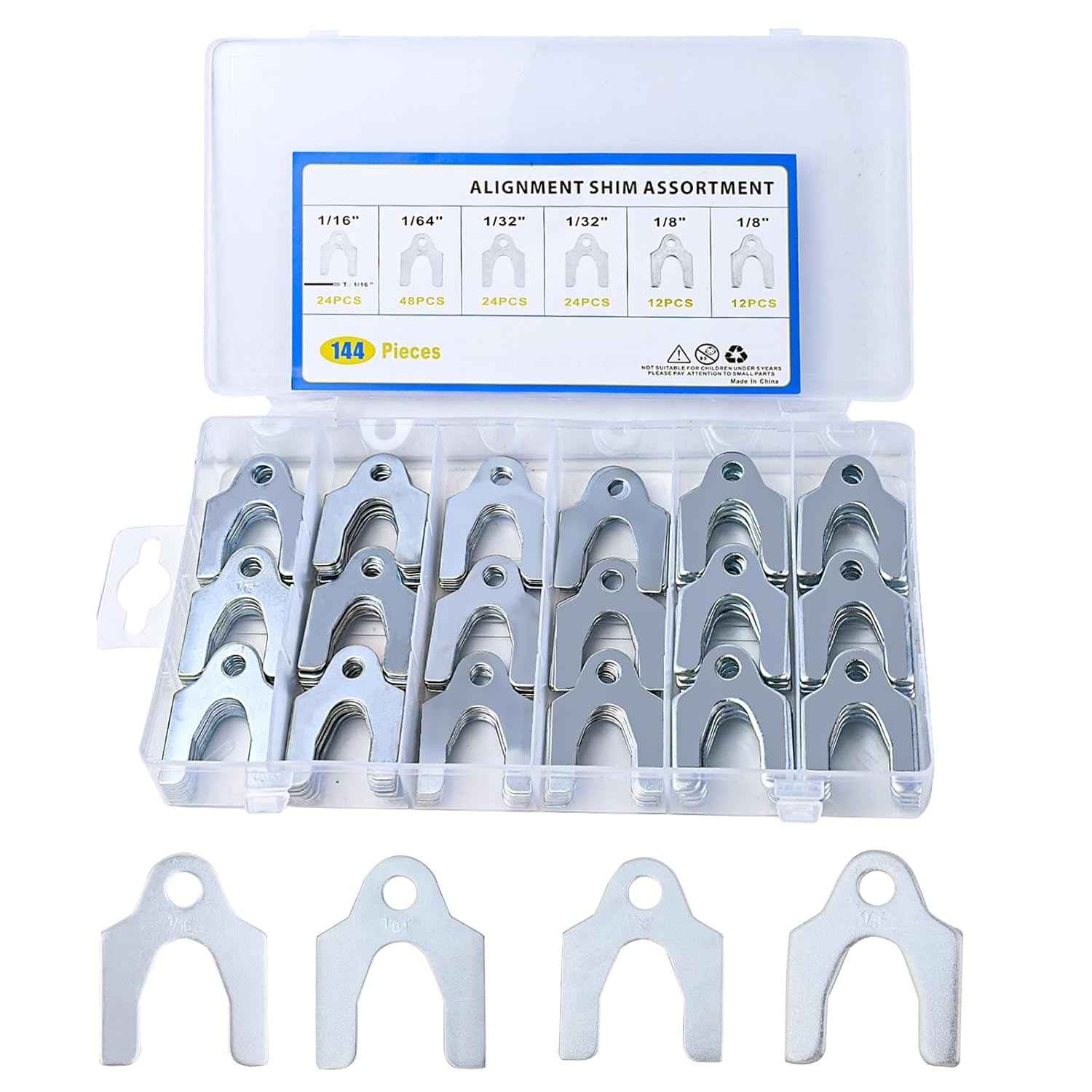 Kit 144 Calços de Carroceria Aço Zincado - Alinhamento Perfeito e Ajuste Preciso