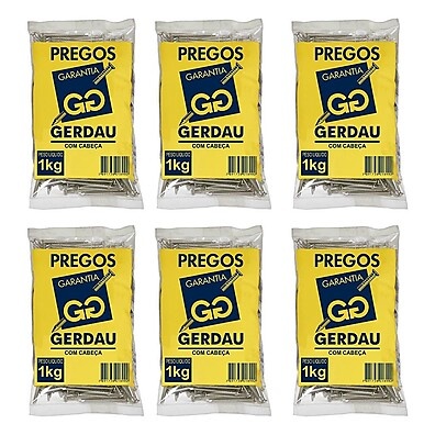 Prego Gerdau 17x27: Kit 6kg para Fixação Forte