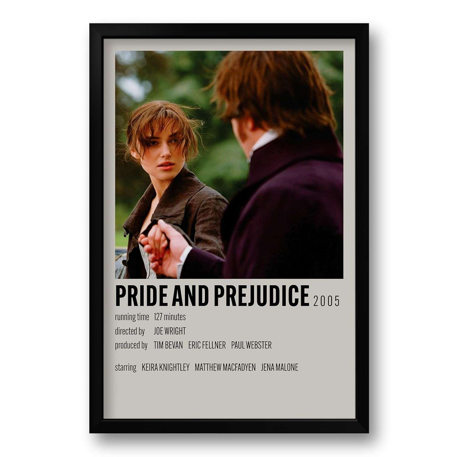 Quadro Orgulho e Preconceito - Pride and Prejudice - 40x60cm | Moldura Ecológica em Madeira de Reflorestamento