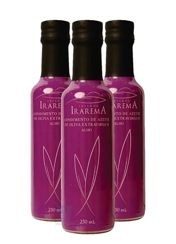 3 Azeites Premiados Extra Virgem Alho 250ml - Fazenda Irarema