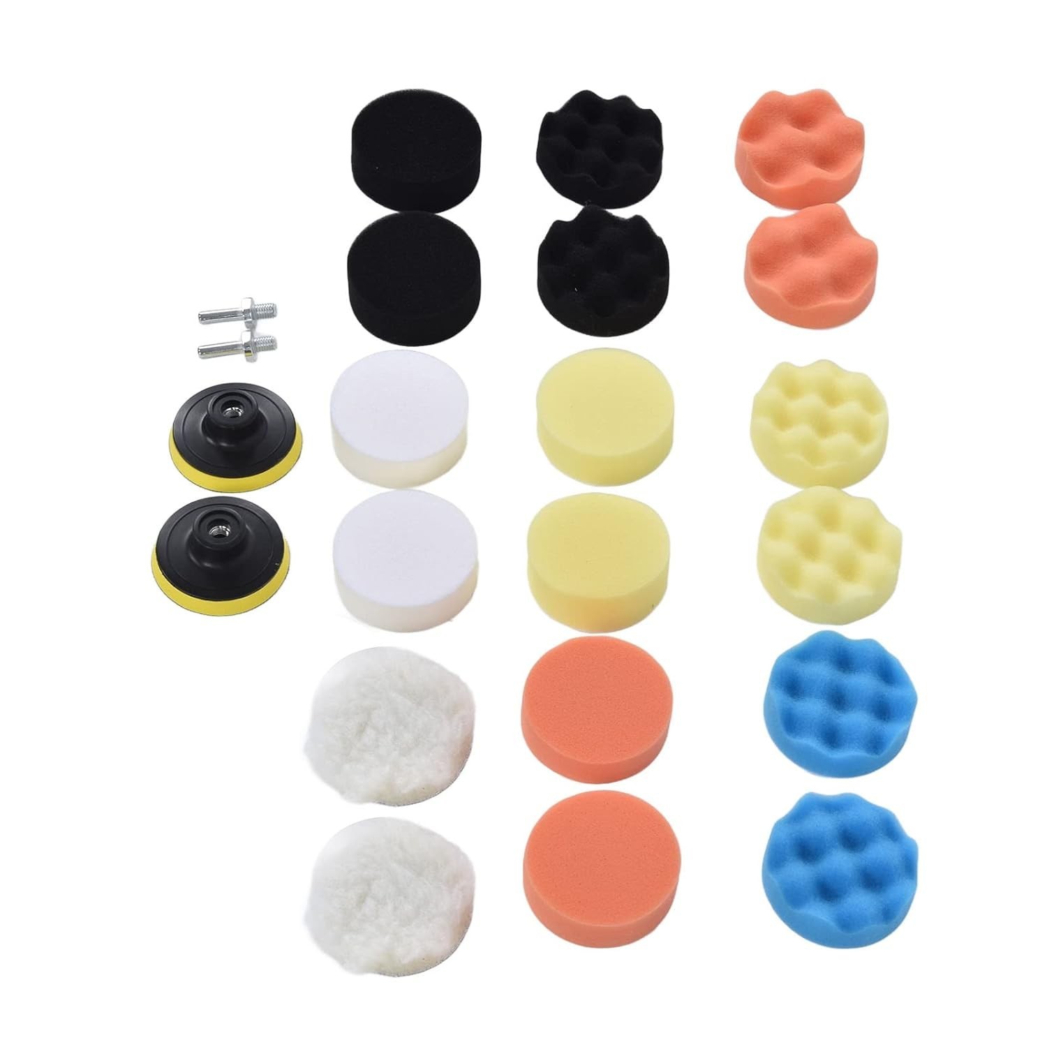 Kit 22 Almofadas de Polimento para Carro ABS Premium - Versátil e Profissional
