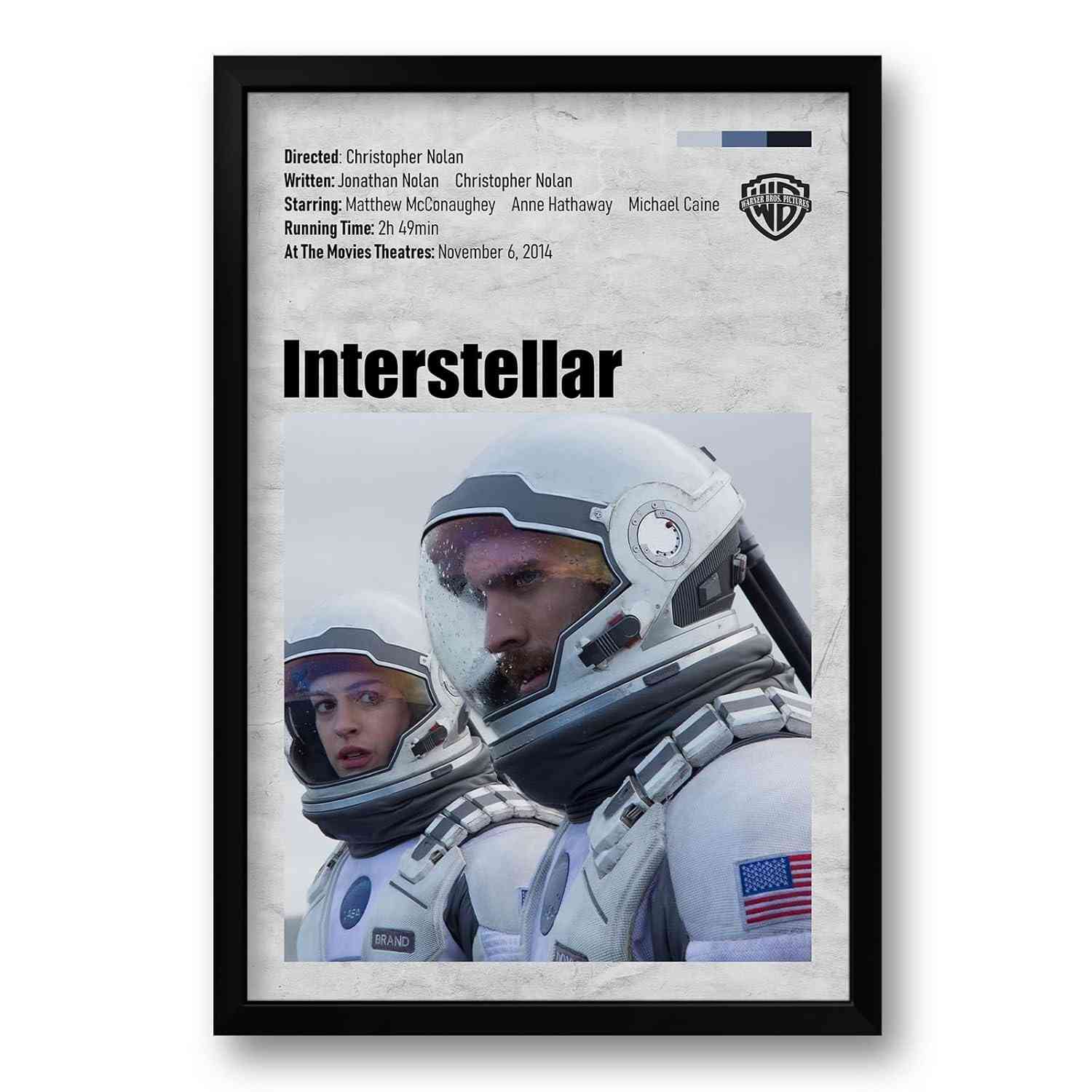 Quadro Filme Interestelar 40x60cm - Impressão Premium com Moldura Ecológica