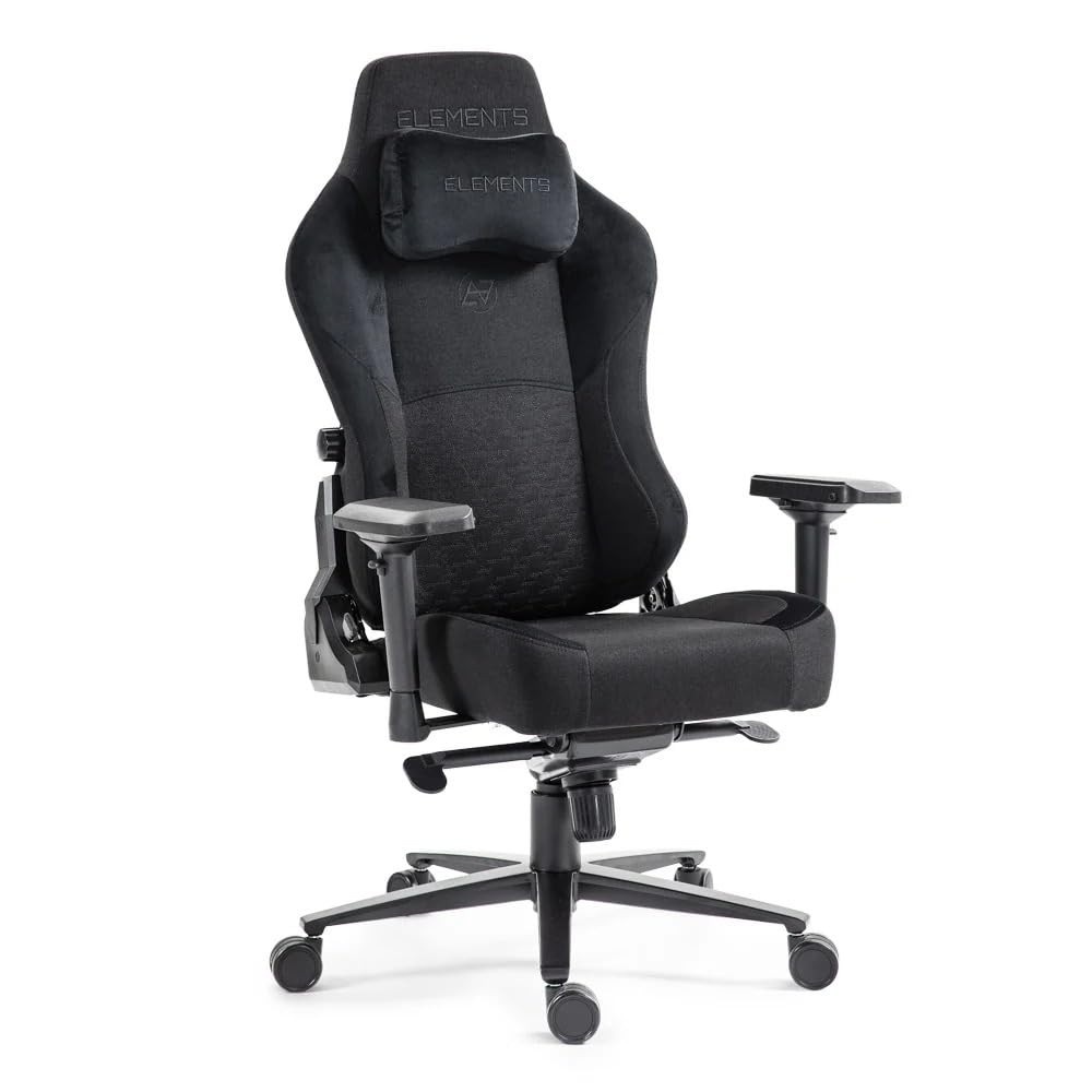 Cadeira Gamer Elements Lunari Fearless Preta – Conforto Premium com Estilo Moderno