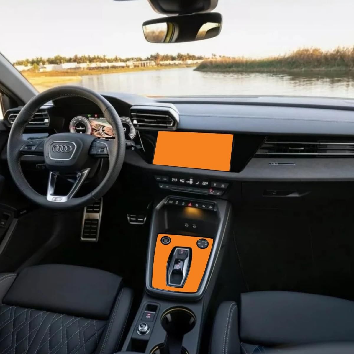 Película PPF Console Central Audi A3 Hatchback (2021-2025) - Proteção Premium
