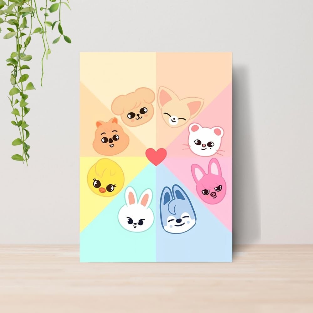 Quadro Decorativo Kpop Stray Kids A4 - Placa MDF Premium com Acabamento Profissional