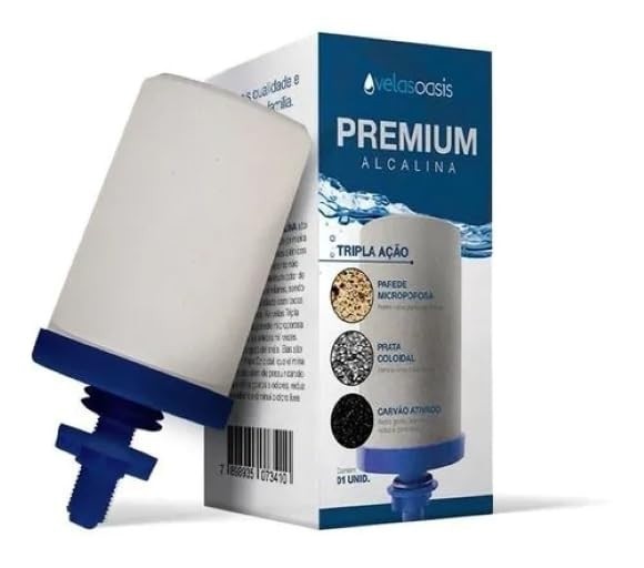 Vela de Refil Alcalina Premium para Filtro Purificador Oasis - Melhore a Qualidade da Água