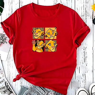 Camiseta Feminina Leão 100% Algodão Premium