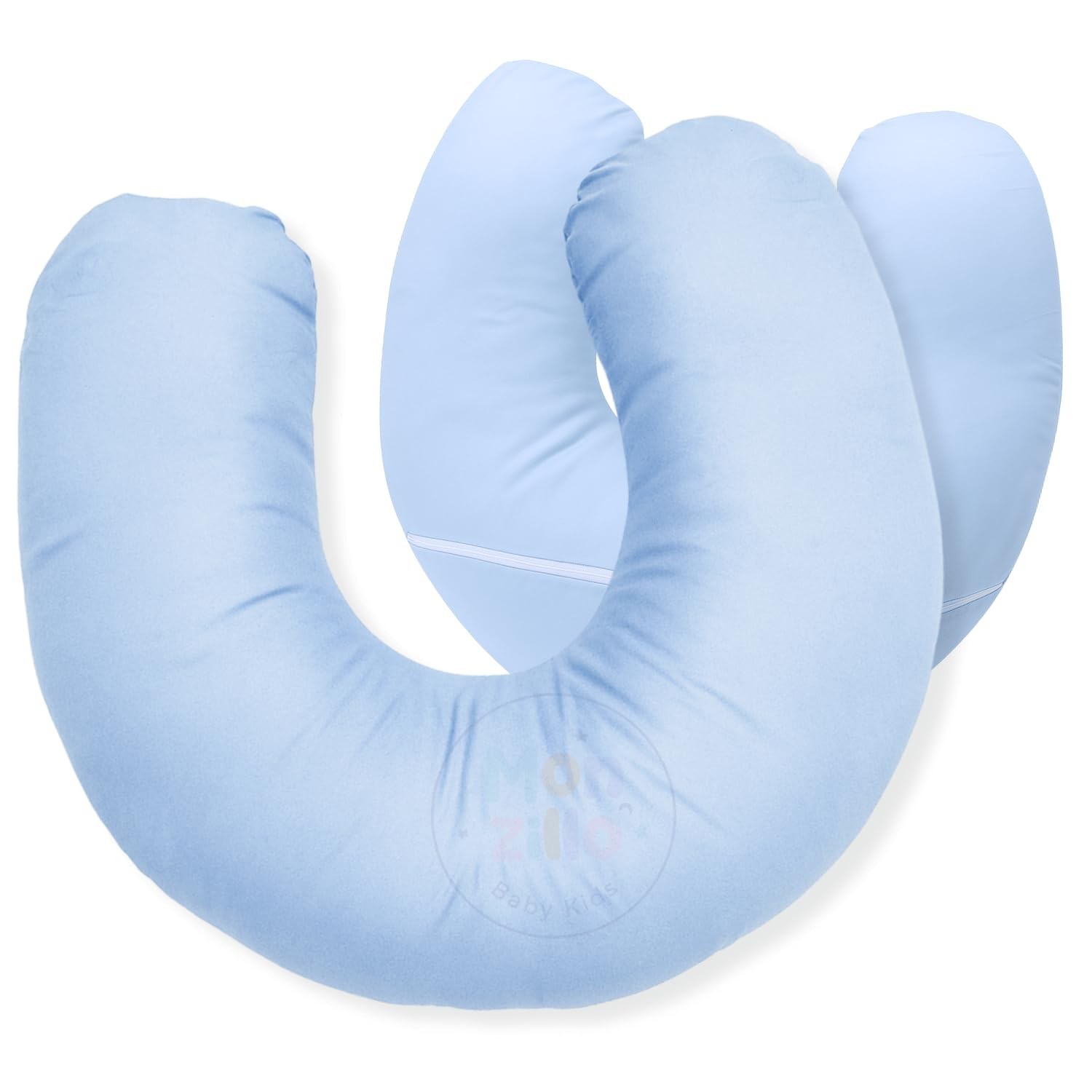 Almofada de Amamentação em Micropercal 400 Fios - Conforto Premium para Mães e Bebês (Azul)