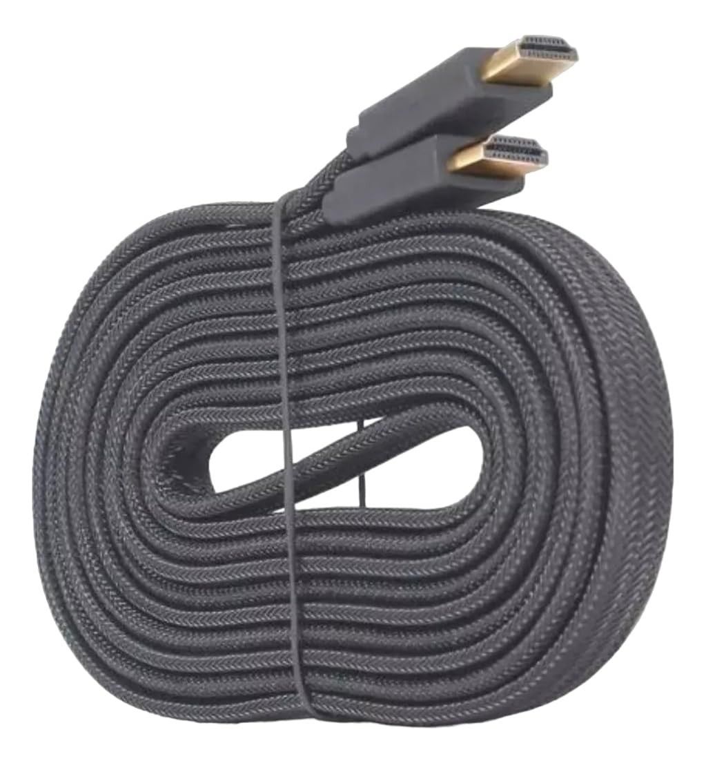 Cabo HDMI Gold 10m 4K 3D Full HD Blindado em Nylon Dourado 24K - Conexão Premium