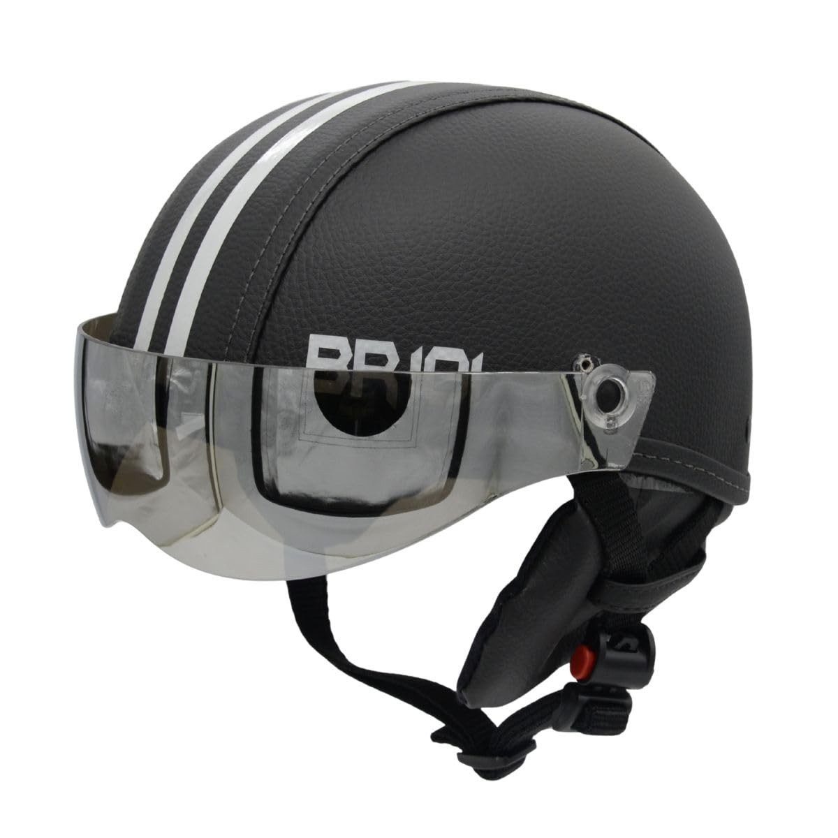 Capacete Coquinho BR 101 Premium com Viseira Silver: Estilo e Segurança para sua Scooter Elétrica, Bike e Skate